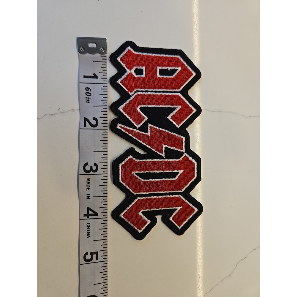 AC/DC ACDC Band Patch Iron-On Sew-On Embroidered Logo Rock Metal Pop Music Badge